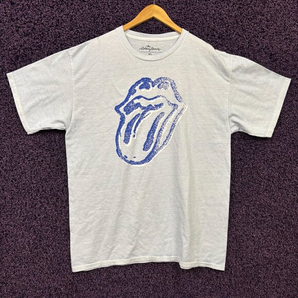 The Rolling Stones Inked Hot Lips Oversized Band T-Shirt M/L - Picture 1 of 4